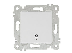 Выключатель проходной 1-клав. (скрытый, без рамки, пруж. зажим) белый, RITA, MUTLUSAN (10 A, 250 V, IP 20)