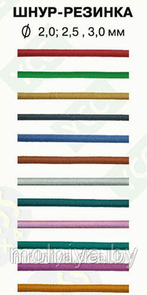 Шнур-резинка (шляпная) 2,5 мм. 100 м. черная, фото 2