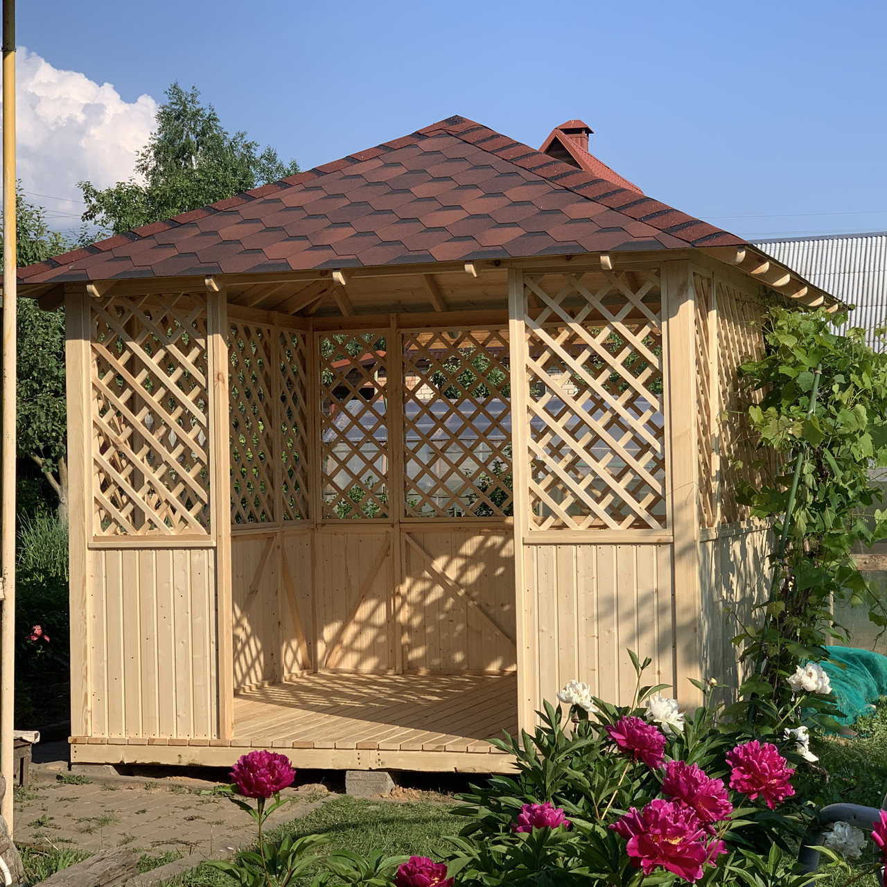 Беседка садовая деревянная для дачи в Минске - фото 2 - id-p129807569