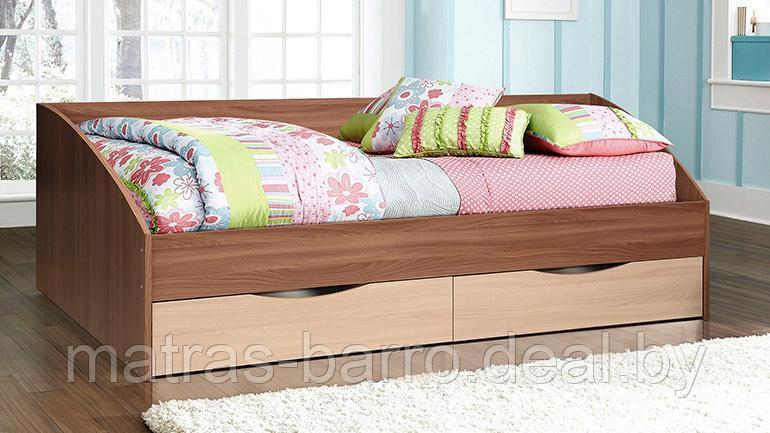 Односпальная кровать Фея-3 с ящиками венге/вудлайн кремовый - фото 4 - id-p129817177