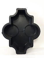 Форма для тротуарной плитки "Клевер с кругами" 12