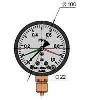 Манометр общетехнический показывающий ТМ-510Р.05 (0-1МРа) М20*1,5.1,5, Россия