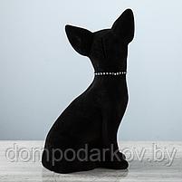 Копилка "Собака Той", флок, чёрный цвет, 29 см, фото 3