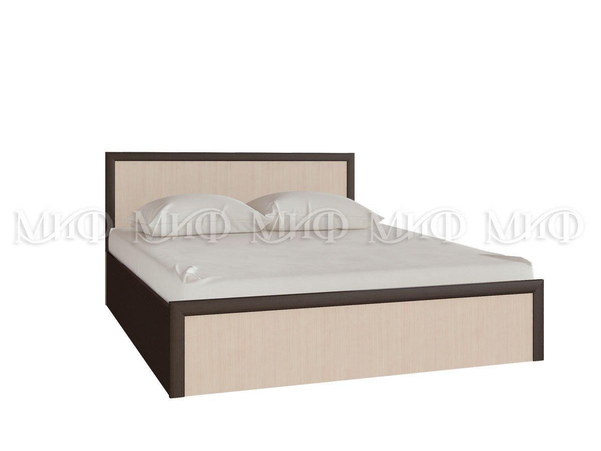 Кровать Модерн 1,4 м - Дуб беленый / Венге