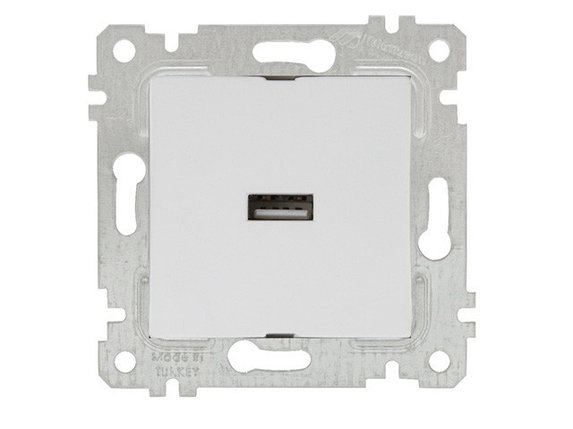 Розетка 1-ая USB (скрытая, без рамки) белая, RITA, MUTLUSAN (USB charge, 5V-2х), фото 2
