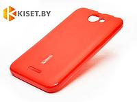 Силиконовый чехол Cherry с защитной пленкой для HTC Desire 516, красный