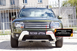 Решётка радиатора с сеткой (металлик) Renault Duster 2010-2014 (I поколение)