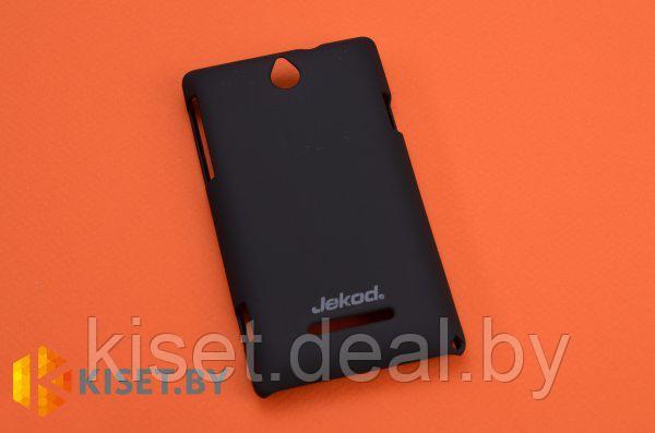 Пластиковая накладка Jekod и защитная пленка для Sony Xperia E, черный - фото 1 - id-p129852448