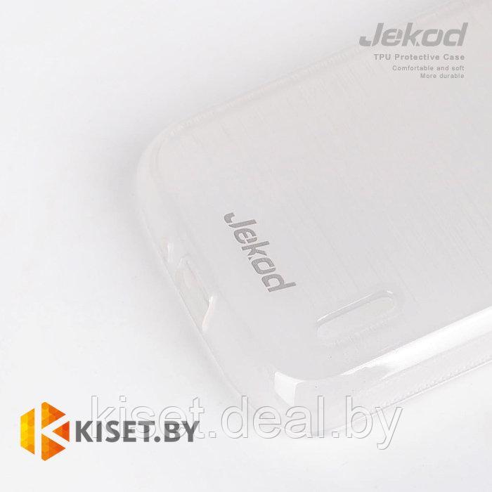 Силиконовый чехол Jekod с защитной пленкой для Sony Xperia E2, белый - фото 1 - id-p129852454