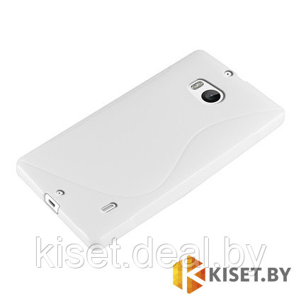 Силиконовый чехол Experts Nokia Lumia 820, белый с волной - фото 1 - id-p129853559