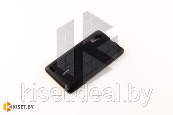 Силиконовый чехол Cherry с защитной пленкой для Sony Xperia E4, черный