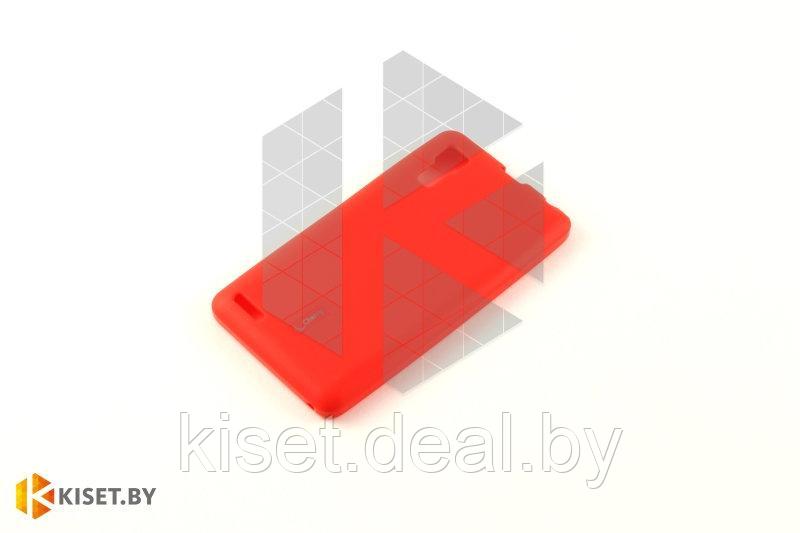 Силиконовый чехол Cherry с защитной пленкой для Sony Xperia E4, красный - фото 1 - id-p129852473