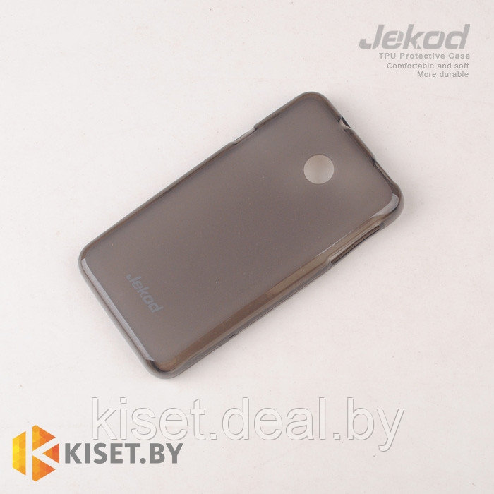 Силиконовый чехол Jekod с защитной пленкой для Huawei Ascend Y500, черный - фото 1 - id-p129853586