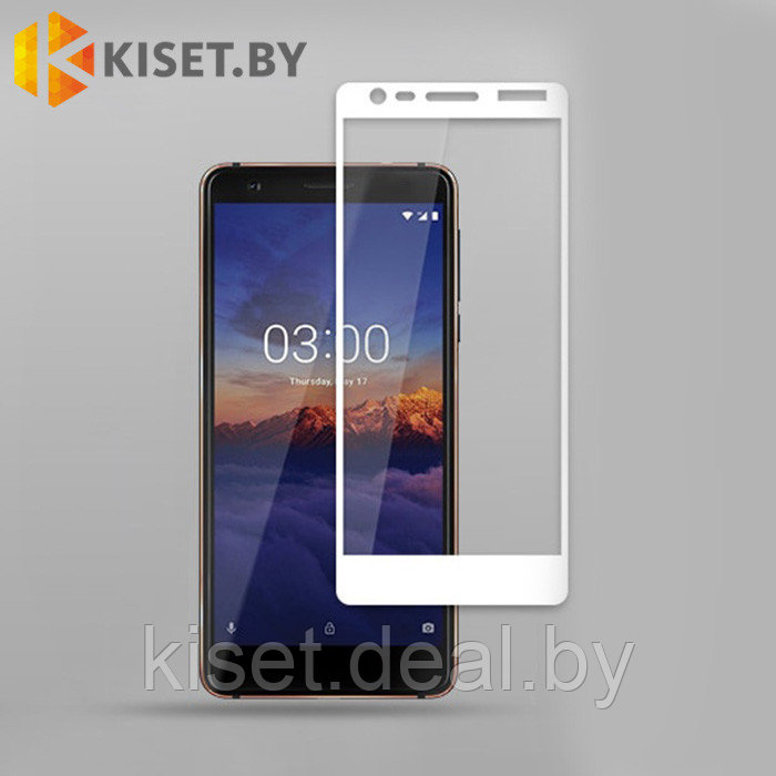 Защитное стекло KST FS для Nokia 3.1 (2018) белое - фото 1 - id-p129855499