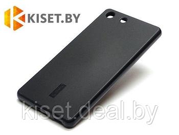 Силиконовый чехол Cherry с защитной пленкой для Sony Xperia M5, черный
