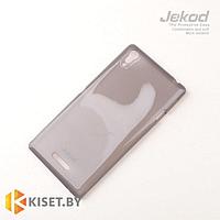 Силиконовый чехол Jekod с защитной пленкой для Sony Xperia T3, черный