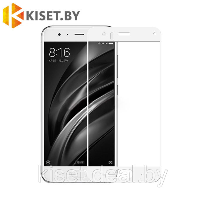 Защитное стекло KST 5D для Xiaomi Mi6 белое - фото 1 - id-p129854816
