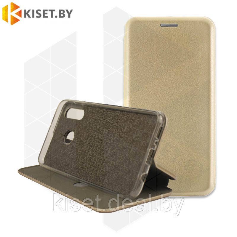 Чехол-книжка KST Book Case 3D с визитницей для Samsung Galaxy M30 / A40S золотой - фото 1 - id-p129857588