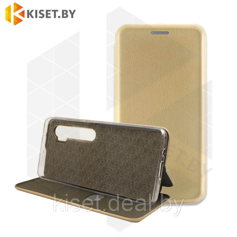 Чехол-книжка KST Book Case 3D с визитницей для Xiaomi Mi Note 10 золотой - фото 1 - id-p129857703