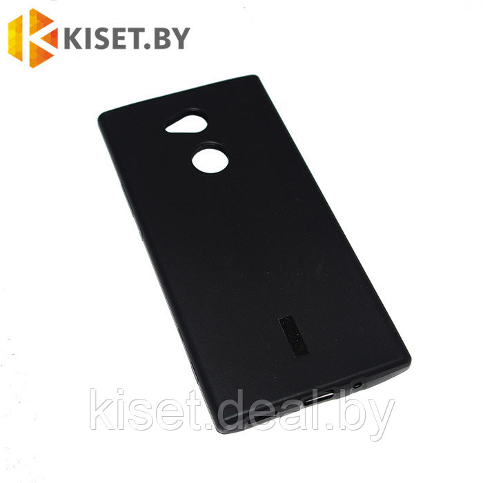 Силиконовый чехол Cherry с защитной пленкой для Sony Xperia XA2 Ultra черный - фото 1 - id-p129855063