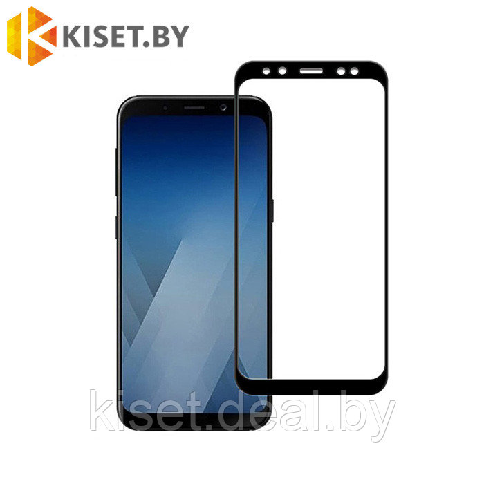 Защитное стекло KST FG для Samsung Galaxy A8 2018 / A5 2018 черное - фото 1 - id-p129855114