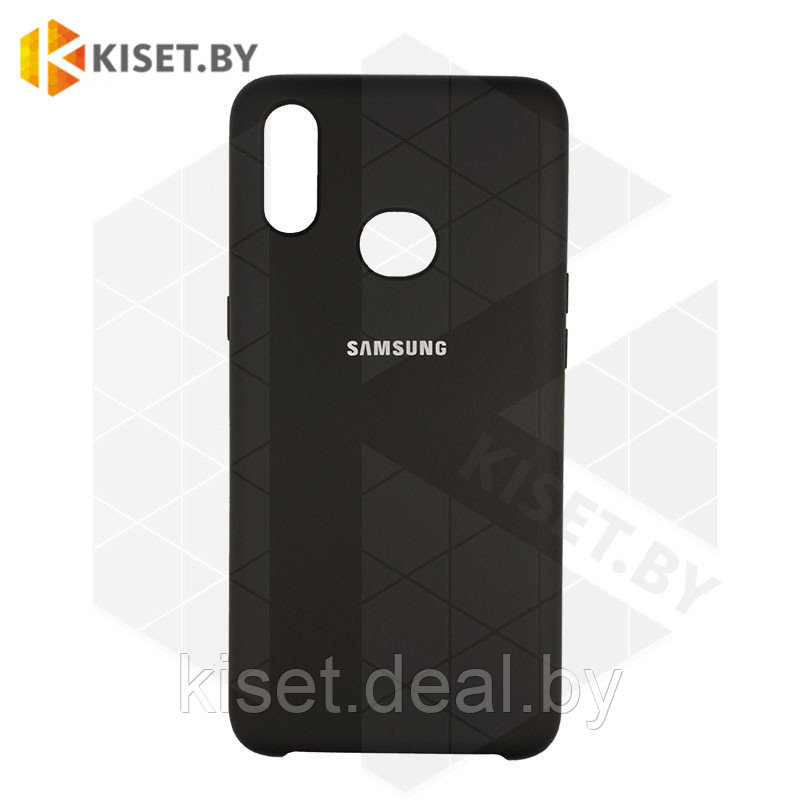 Soft-touch бампер Silicone Cover для Samsung Galaxy A10S / A107 черный - фото 1 - id-p129857791