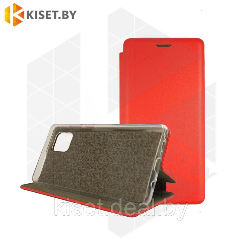 Чехол-книжка KST Book Case 3D с визитницей для Samsung Galaxy Note 10 Lite (2020) / A81 красный НЕ БРАТЬ - фото 1 - id-p129858033