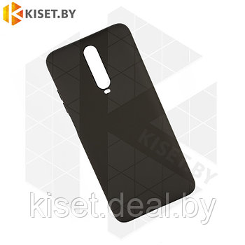 Soft-touch бампер Silicone Cover для Xiaomi Redmi K30 черный с закрытым низом