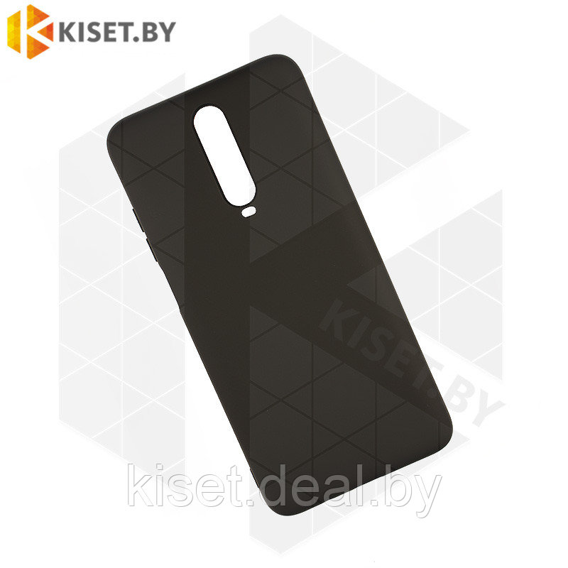 Soft-touch бампер Silicone Cover для Xiaomi Redmi K30 черный с закрытым низом - фото 1 - id-p129858055