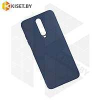 Soft-touch бампер Silicone Cover для Xiaomi Redmi K30 синий с закрытым низом