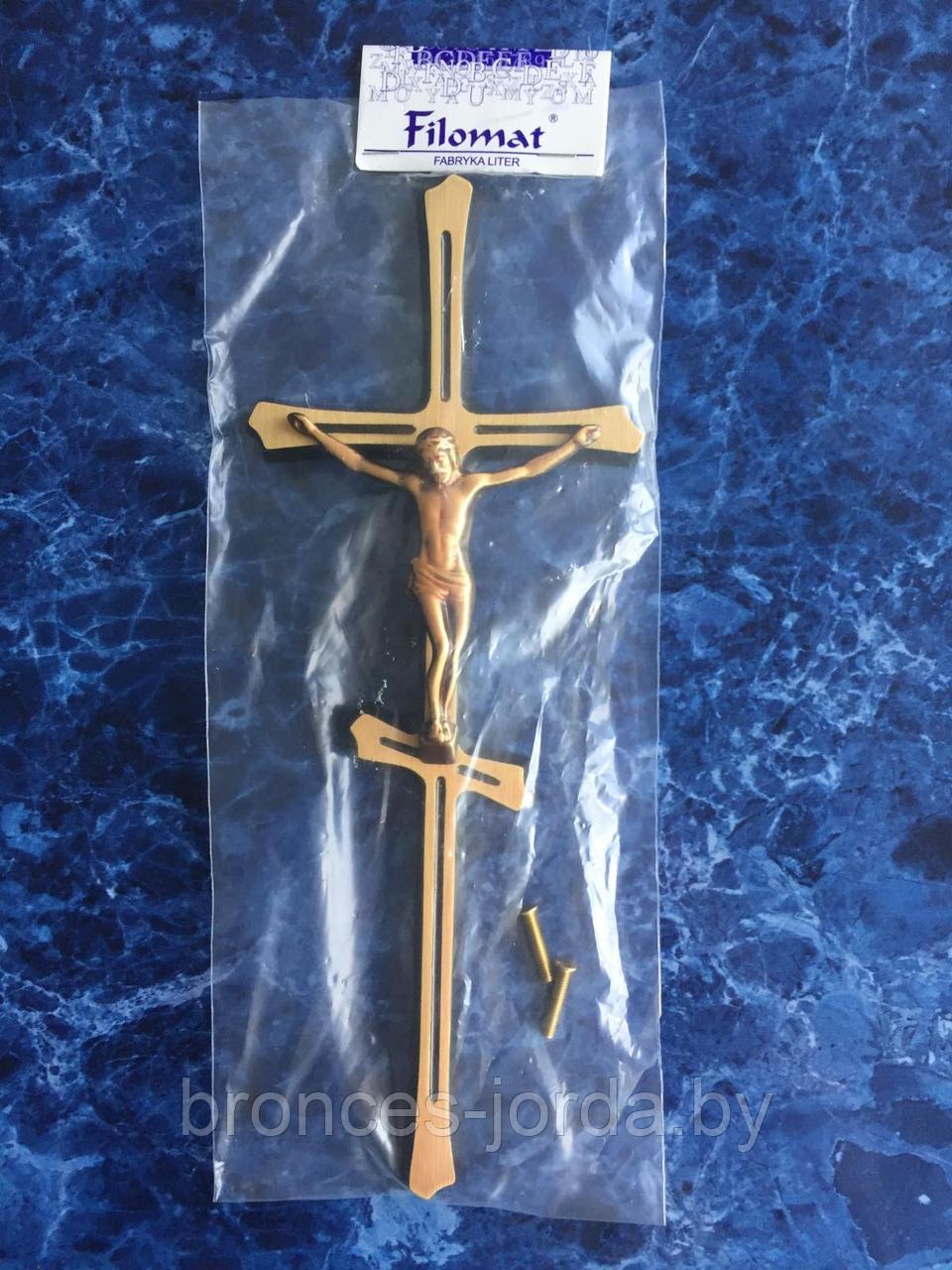 Крест 20 см православный с распятием бронзовый Filomat - фото 1 - id-p129875547