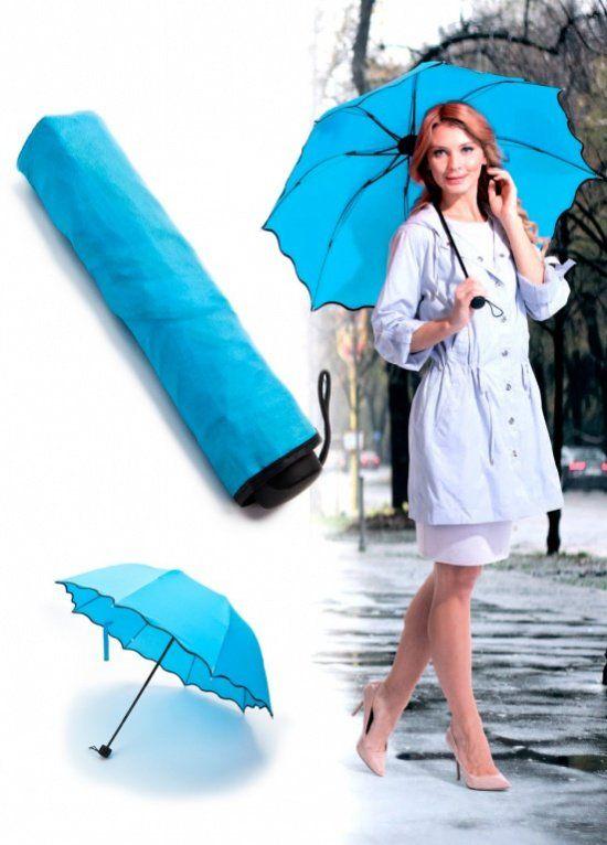 Зонт с проявляющимся рисунком, голубой