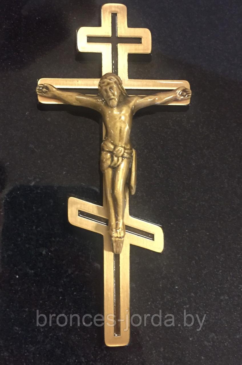 Крест православный бронзовый с распятием 12×5,5 см в наличии Bronces Jorda Испания - фото 1 - id-p91449084