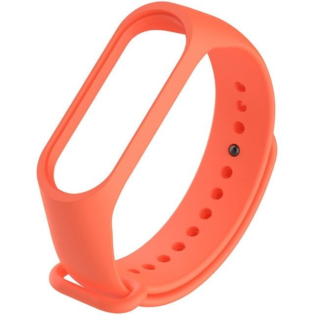 Ремешок силиконовый для Xiaomi Mi Band 3 и Mi Band 4 (оранжевый) - фото 1 - id-p129881729