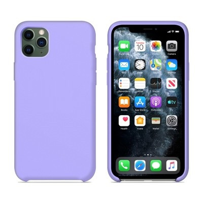 Силиконовый чехол светло-фиолетовый для Apple iPhone 11 Pro Max - фото 4 - id-p129881737
