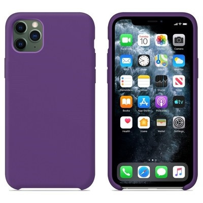 Силиконовый чехол темно-фиолетовый для Apple iPhone 11 Pro Max - фото 1 - id-p129881741