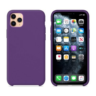 Силиконовый чехол темно-фиолетовый для Apple iPhone 11 Pro Max - фото 2 - id-p129881741