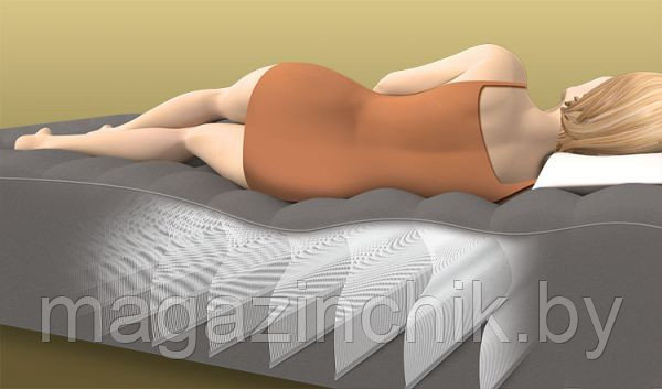 Надувная односпальная кровать Интекс 64412 99х191х46 см со встроенным насосом 220В, Intex - фото 5 - id-p8997097