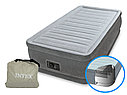 Надувная односпальная кровать Интекс 64412 99х191х46 см со встроенным насосом 220В, Intex, фото 4