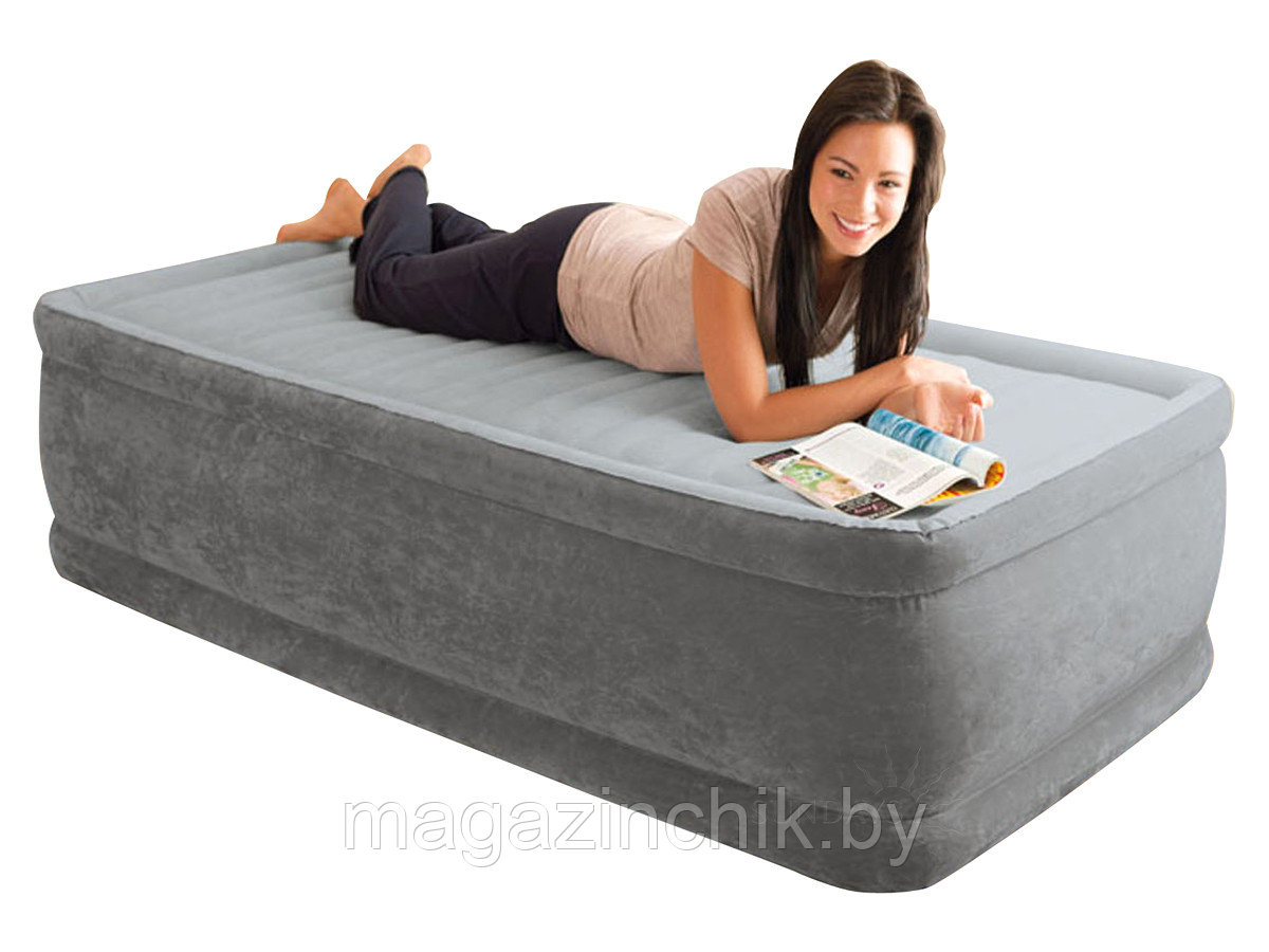 Надувная односпальная кровать Интекс 64412 99х191х46 см со встроенным насосом 220В, Intex - фото 9 - id-p8997097