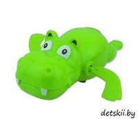 Игрушка заводная водоплавающая Мешок Подарков Зеленый бегемот