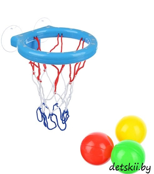 Корзина баскетбольная для ванной на присосках с тремя мячиками Мешок Подарков - фото 2 - id-p129920662