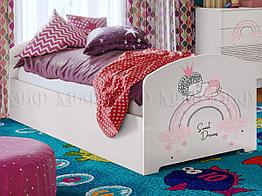 Кровать Юниор-2 Принцесса-1 - Белый с рисунком