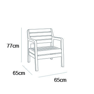 Набор мебели Delano Set (два кресла,скамья 3х местная,столик), графит - фото 4 - id-p128613667