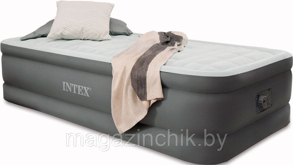 Надувная односпальная кровать НОВИНКА! Интекс 64472 99*191*46 см со встроенным насосом 220В, Intex - фото 7 - id-p9000297