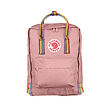 Рюкзак Fjallraven KANKEN Classic Rainbow Розовый  с радужными ручками, фото 2