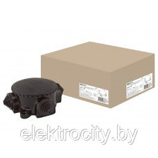 Коробка электромонтажная КЭМ 1-10-4Б ОП D78 мм IP44, 4-х рожк. (карболит) TDM - фото 1 - id-p129935911