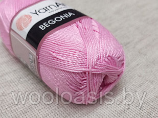 Пряжа YarnArt Begonia, Ярнарт Бегония, турецкая, 100% хлопок, летняя, для ручного вязания (цвет 319)