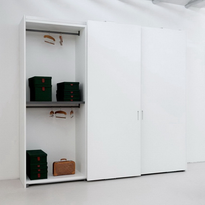 Белый компланарный шкаф, трехдверный Bortoluzzi Slider L для спальни на заказ в Минске - фото 3 - id-p129947095
