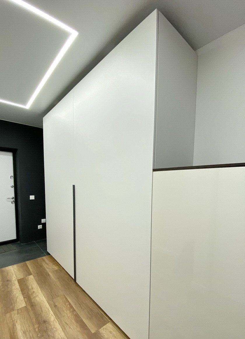 Компланарный шкаф Bortoluzzi (Бортолуцци) SLIDER для современной квартиры с фасадами из ЛДСП EGGER - фото 7 - id-p129947179
